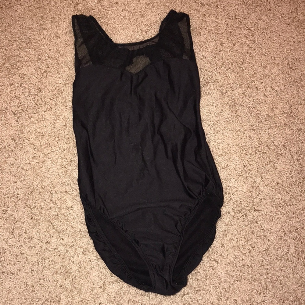 Sweetheart neck line mesh leotard